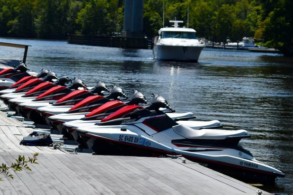 Wave Runners in a row ready to go.