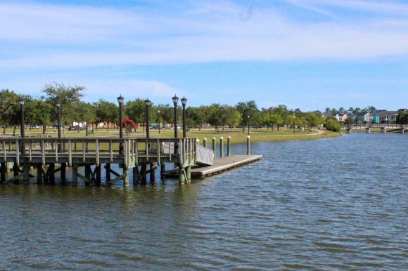 A lake view from Market Commons.